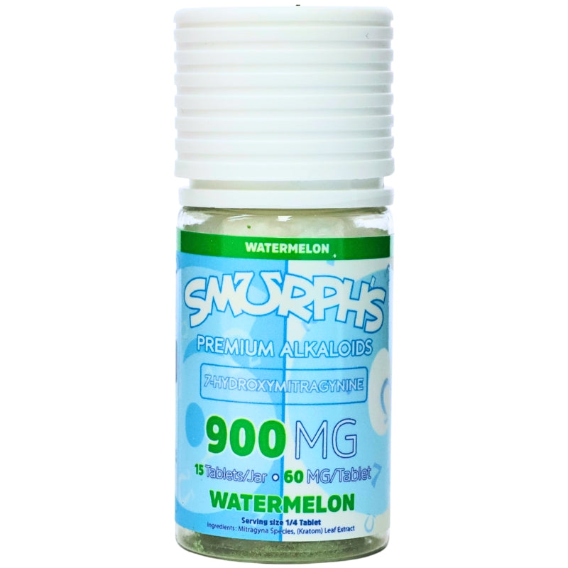 Smurphs 7OH Kratom Extract Tablets 900mg 15ct Jar