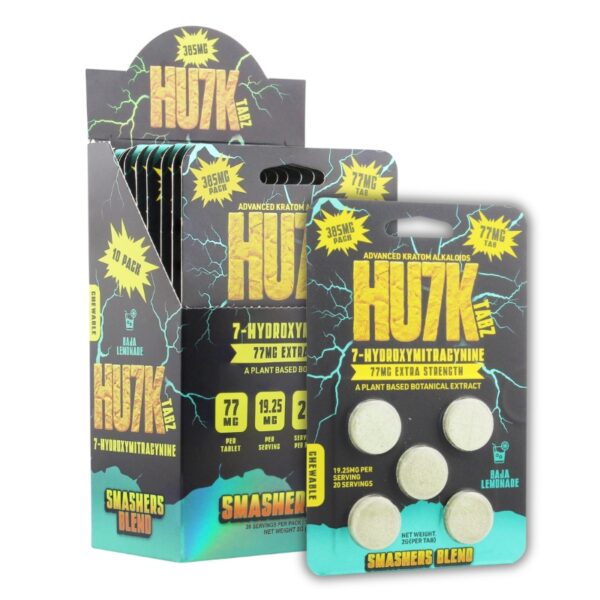 Hu7k Smashers Blend 7-Hydroxymitragynine Tablet 77mg 5pk 10ct Box