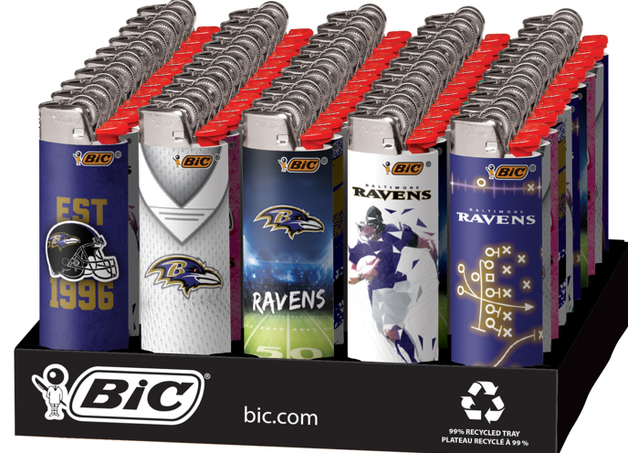 BiC Lighter Sports NFL Licensed Design 50ct tray
