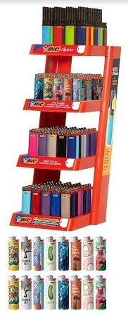 Bic Lighters Bulk Starter Display Multi Tier Options (4 or 6)-4 Tier-00070330663480-Reval Distributor