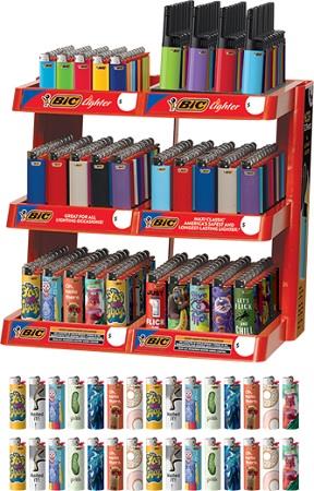 Bic Lighters Bulk Starter Display Multi Tier Options (4 or 6)