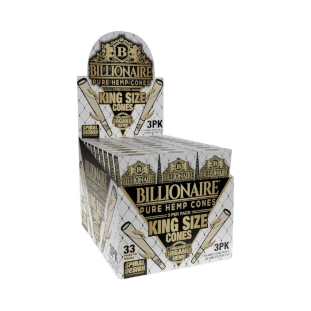 Pre-rolled Cones Tobacco-Free (Billionaire Brand) – 33 Pack