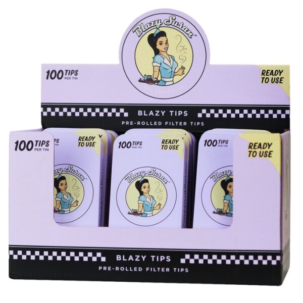 Blazy Susan Pre-Rolled Filter Tips 100pk 12ct Display | Purple