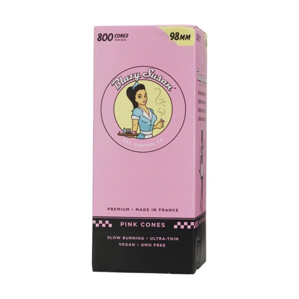 Blazy Susan Ultra Thin Cones 98mm 800ct Bulk Box (Pink)