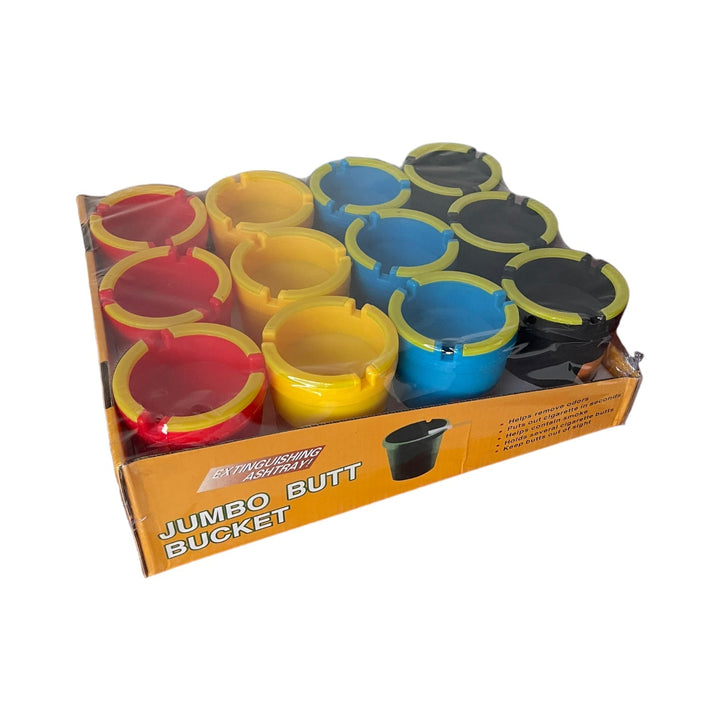 Butt Bucket Car Ash Tray Luminous-Mixed-12-Pack With Display-880231456728-Reval Distributor