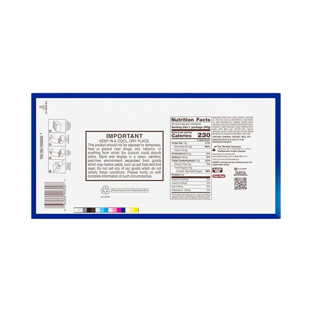 Candy Bar 'Almond Joy' 1.61oz | 36 Count-Reval Distributor