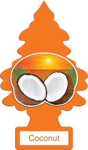 Car Freshener Little Trees-Coconut-1 pack | 24 pc-076171103178-Reval Distributor