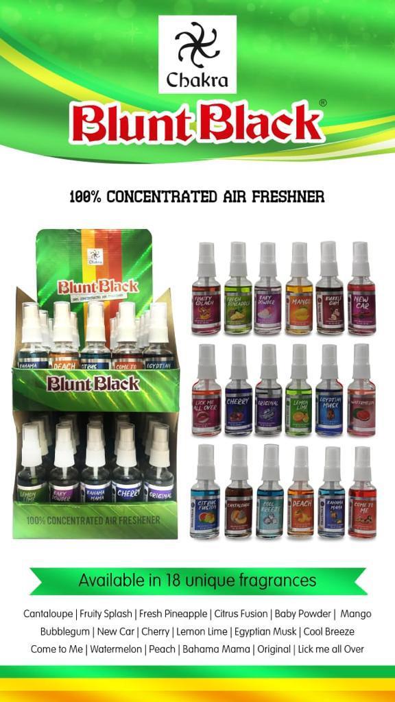 Concentrated Air Freshener Spray for Car and Home (Blunt Black)| 50 Glass bottles-Reval Distributor