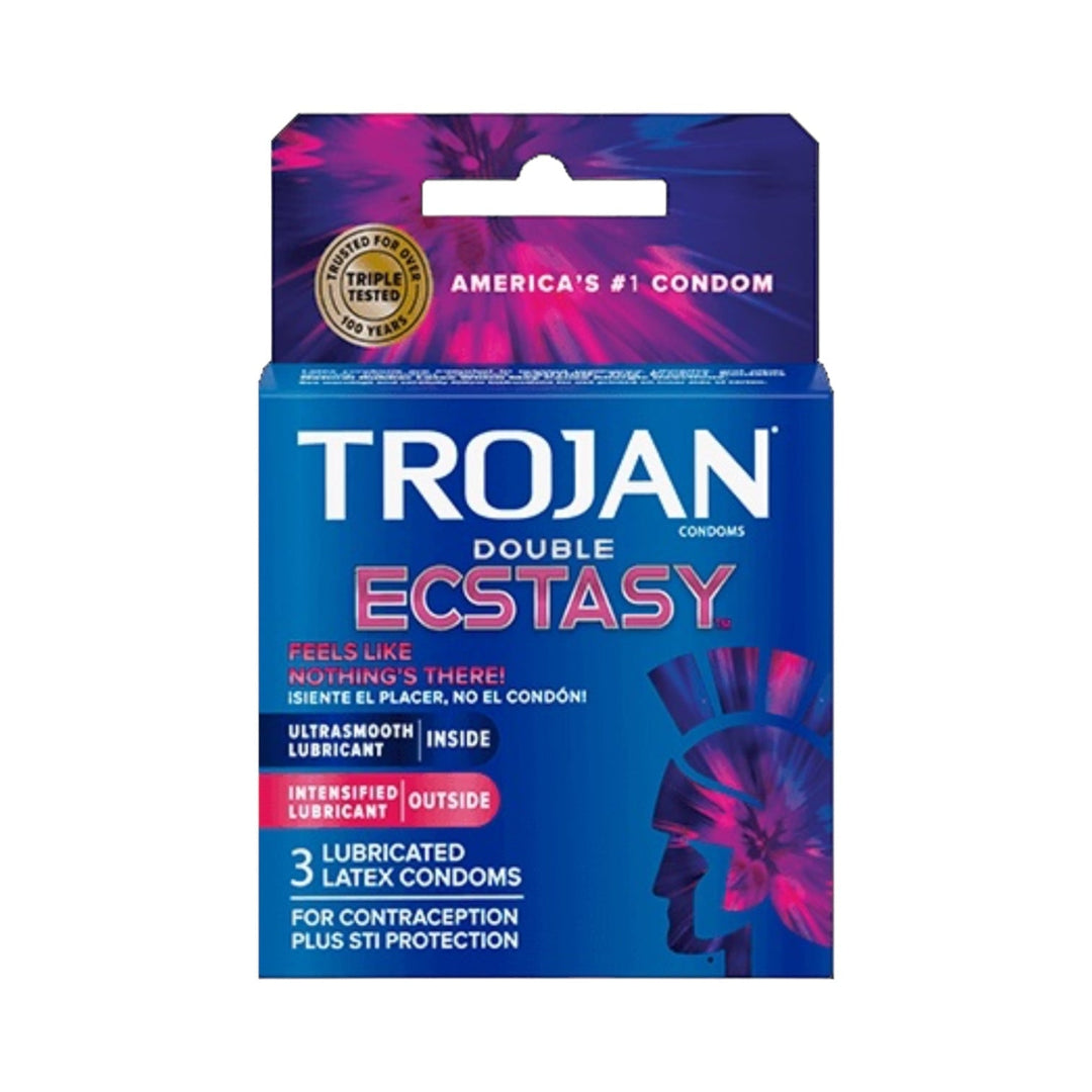 Condom Trojan | 18 Count-Double Ecstasy-022600019619-Reval Distributor