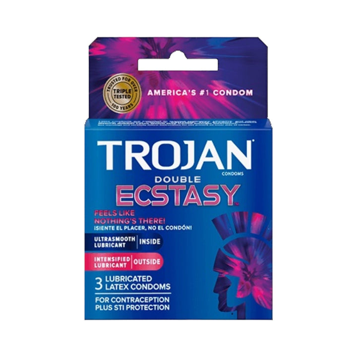 Condom Trojan | 18 Count-Double Ecstasy-022600019619-Reval Distributor