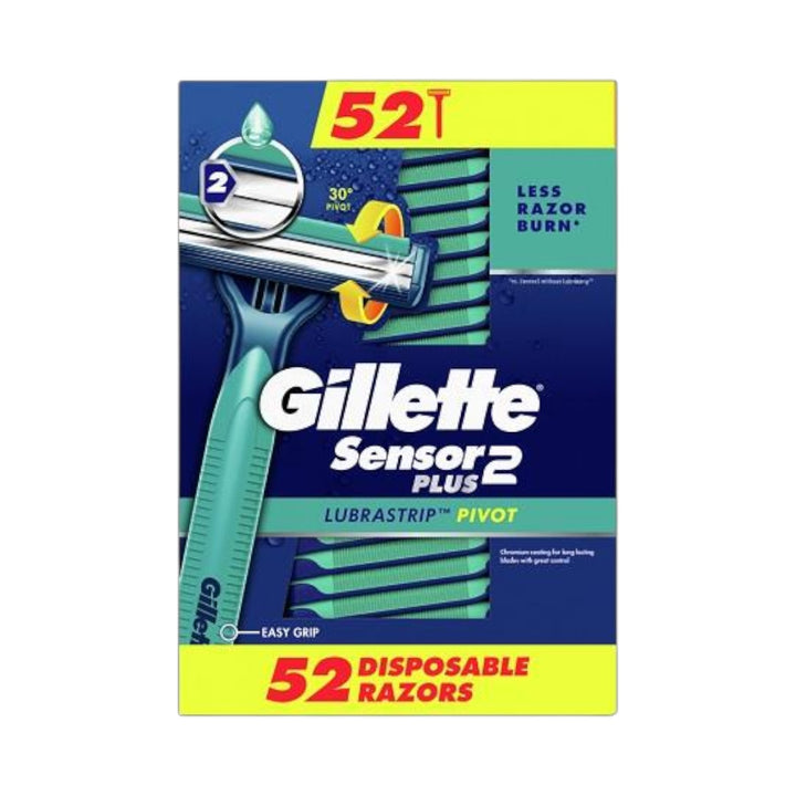 Disposable Razors 'Gillette' Sensor 2 Plus | Single Pack-Singles | 52-Pack-Reval Distributor