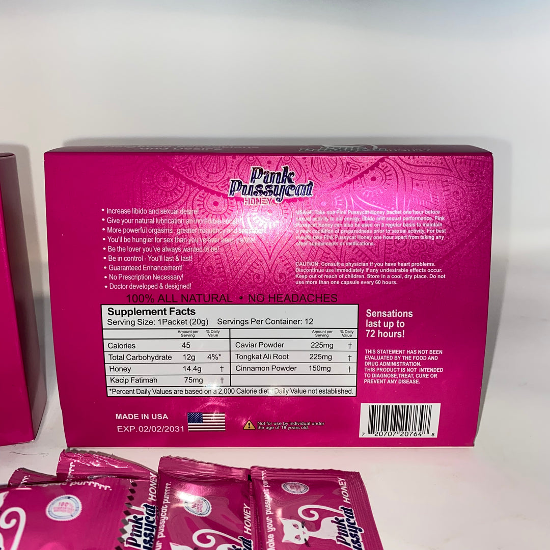 Pink Pussycat Honey 12-Pack With Display