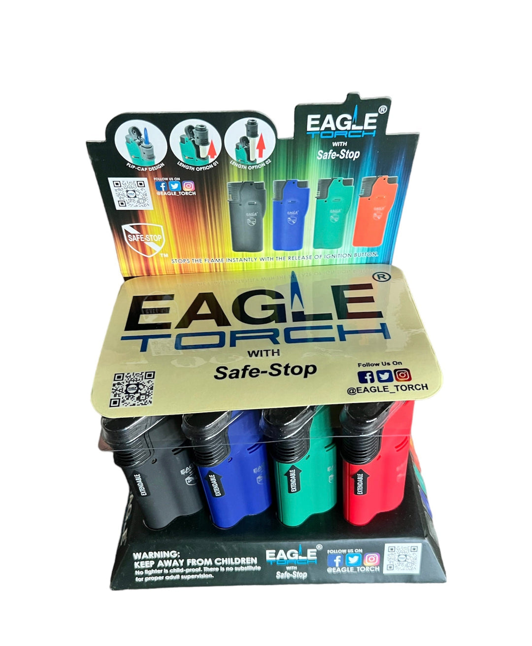 Eagle Torch extendable w/safe stop| 12ct-Reval Distributor