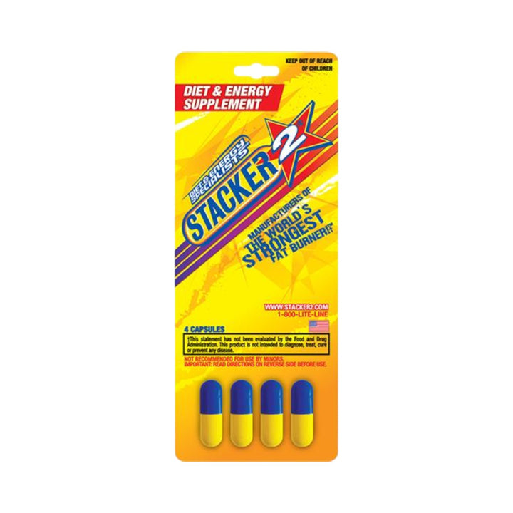 Energy Capsules Stacker | 24 Packs of 4 (96 Count)-Stacker 2 Ephedra Free-878114940242-Reval Distributor