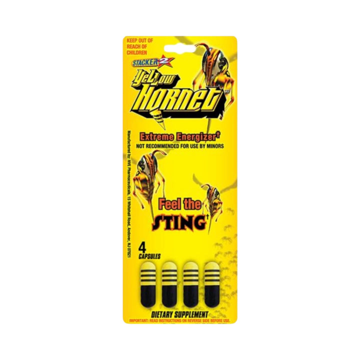 Energy Capsules Stacker | 24 Packs of 4 (96 Count)-Stacker 2 Yellow Hornet-878114570241-Reval Distributor
