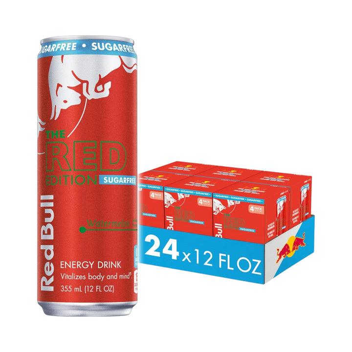 Energy Drink – Red Bull Watermelon, 12 oz (24 Cans)-Sugar Free-611269002119-Reval Distributor