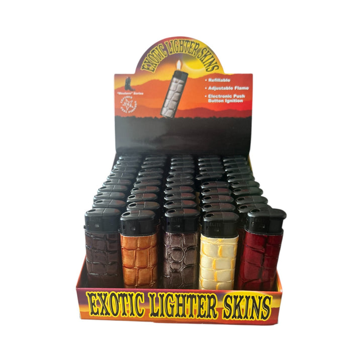 Exotic Skin Lighters – 50ct Display
