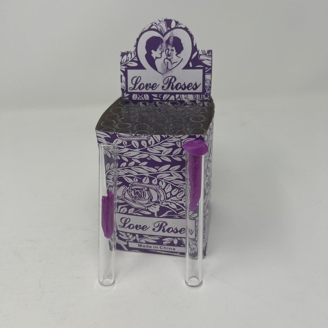 Glass Love Rose – Purple Display, 36 Count (4 Inch)