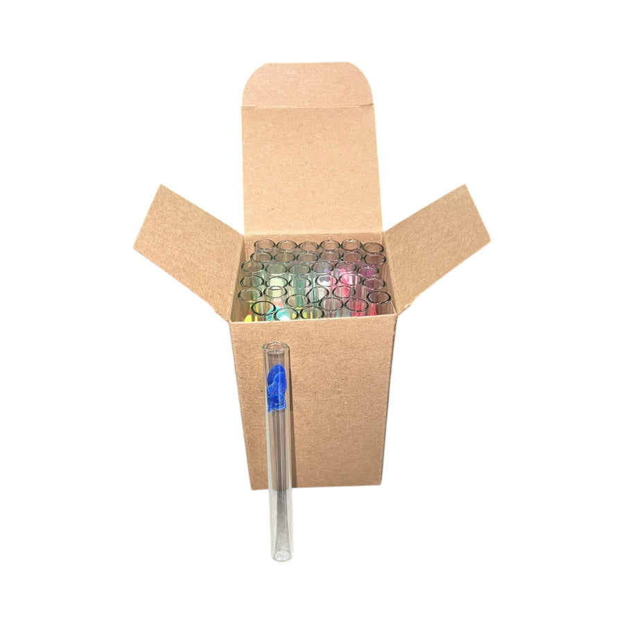 Glass Rose Stems (USA Repackaged) | 36 Count-Multicolor-10 box of 36 pc glass stems-Reval Distributor