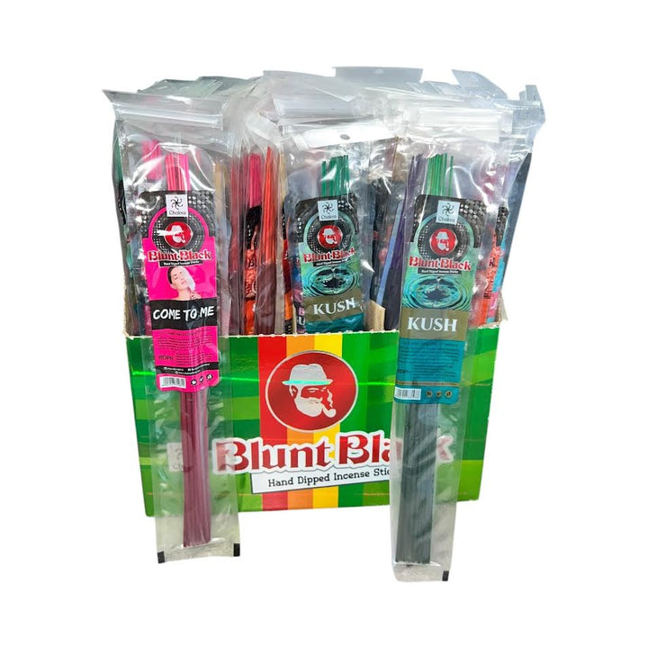 Hand-Dipped Incense Sticks (Blunt Black) 72 sticks-11-Inch | 864 Sticks | 72 Packs of 12-8904227312989-Reval Distributor