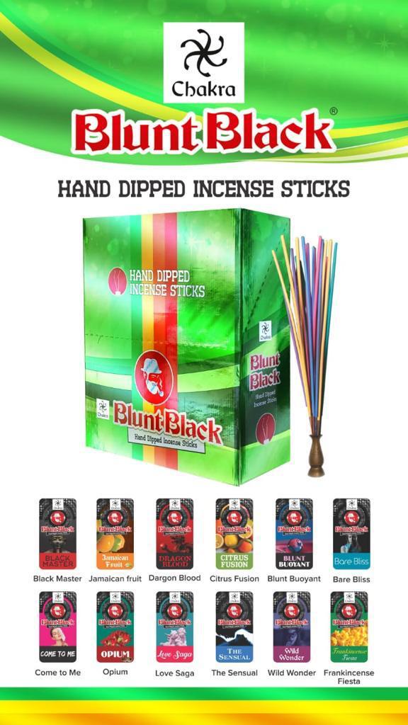 Hand-Dipped Incense Sticks (Blunt Black) 72 sticks