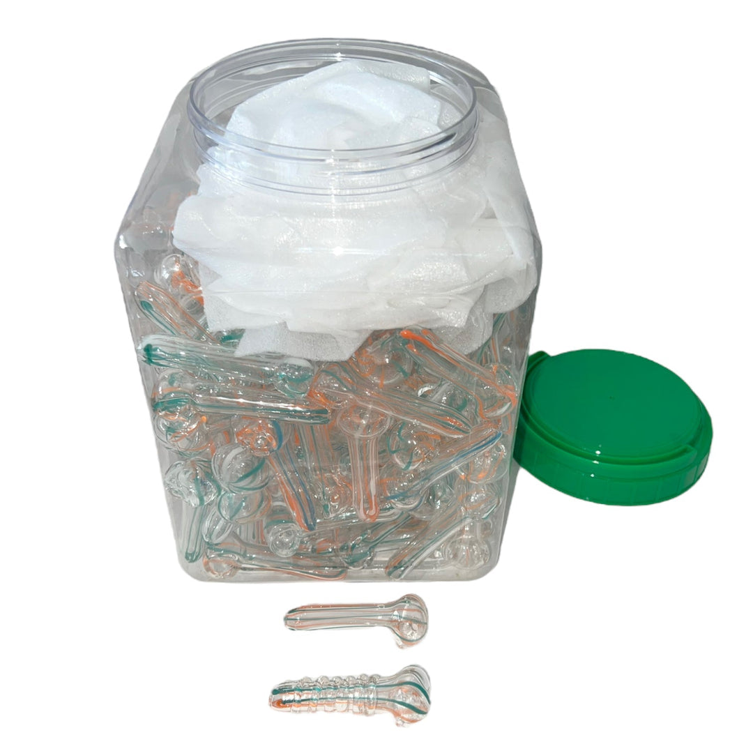 Hand Glass Pipe – 3 Inch | 155 Count-Reval Distributor