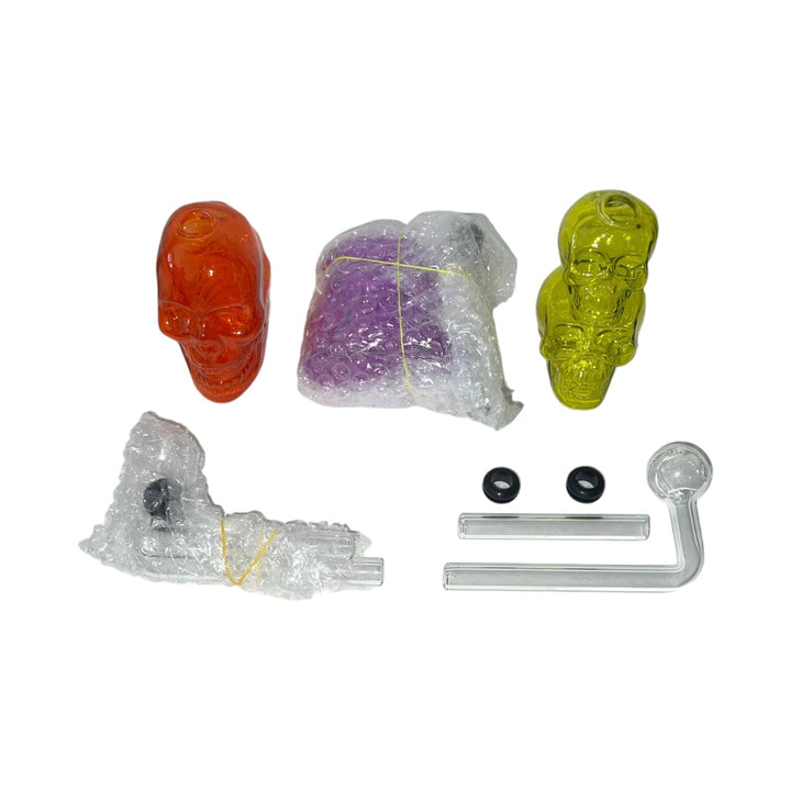 Hand Skull Glass Pipe Set-Reval Distributor