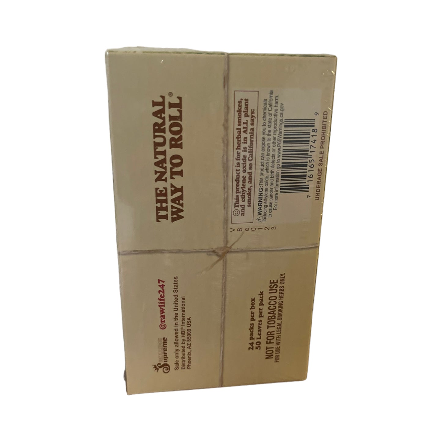 Raw Paper Organic 1 1/4 24ct With Display