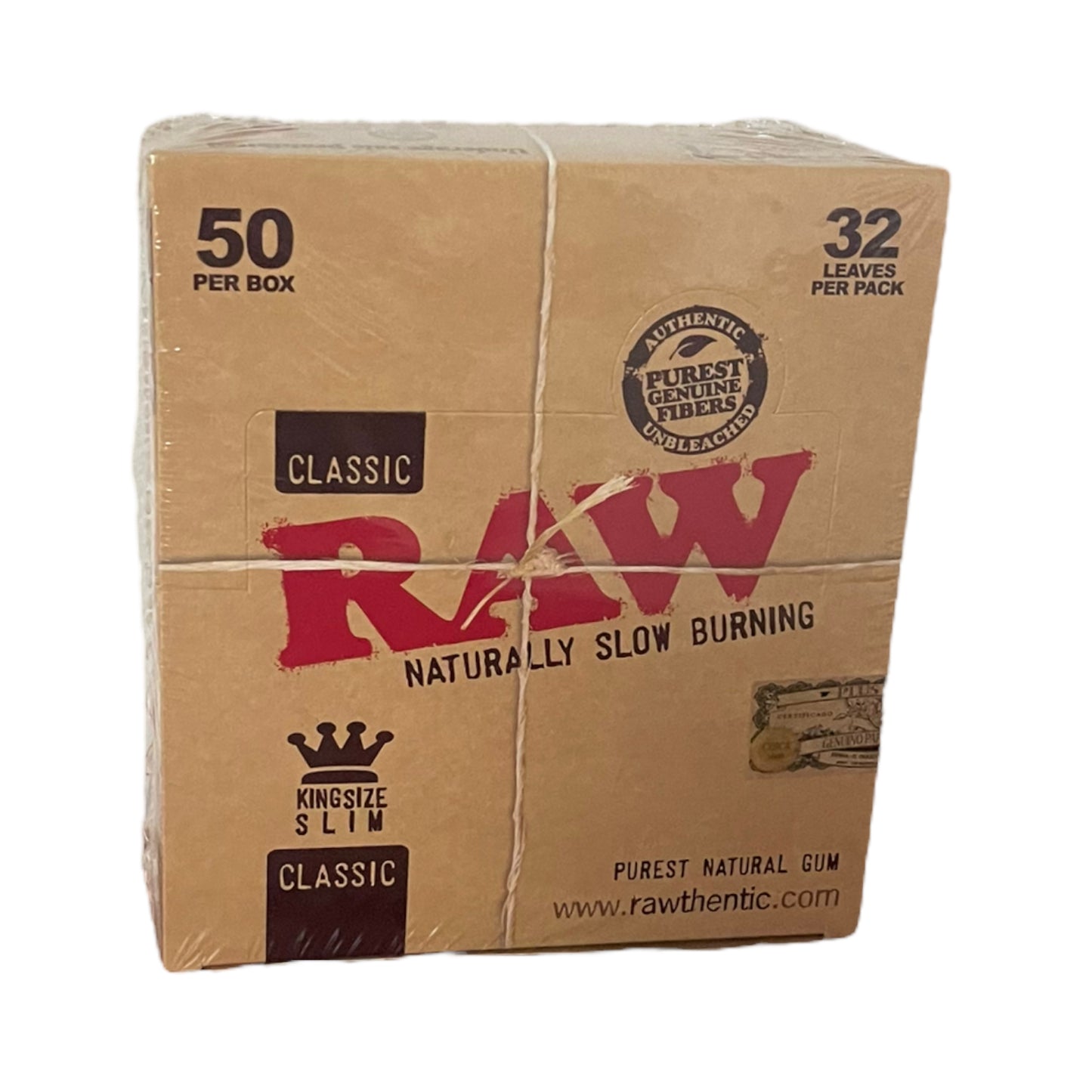 Raw Paper King Slim Classic 50ct Display