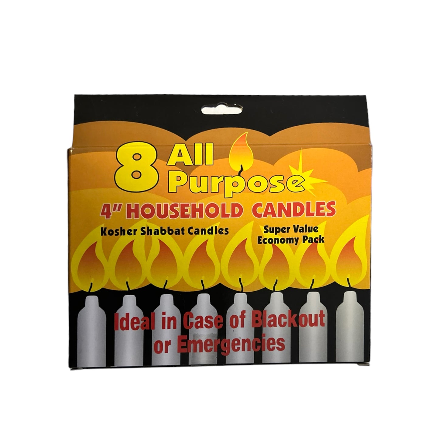 4in Household Candles 12-Packs of 8 Candles