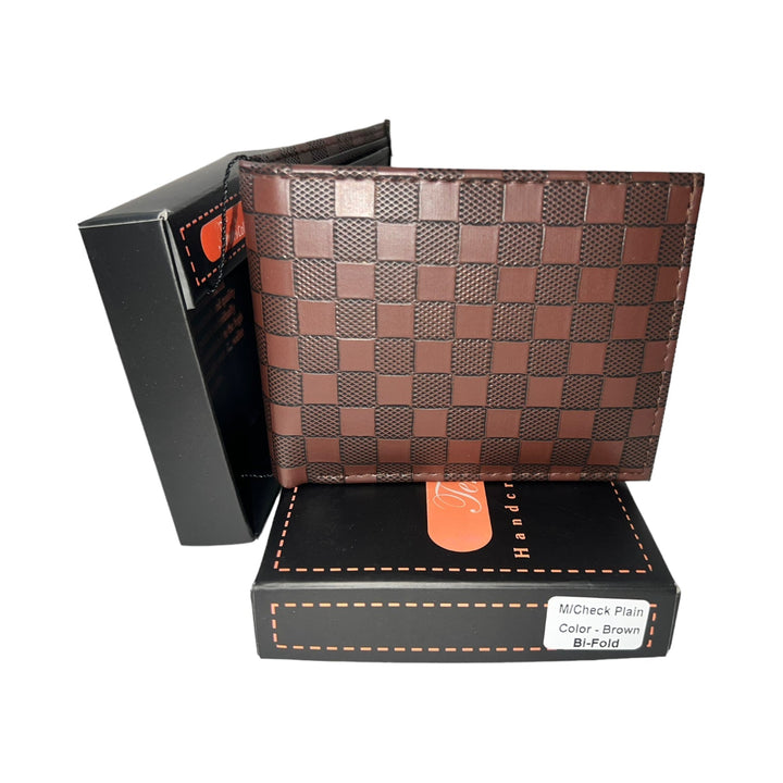 Jems Collection Wallet Reval Distributor M/Check Plain Color-Brown Bi-Fold