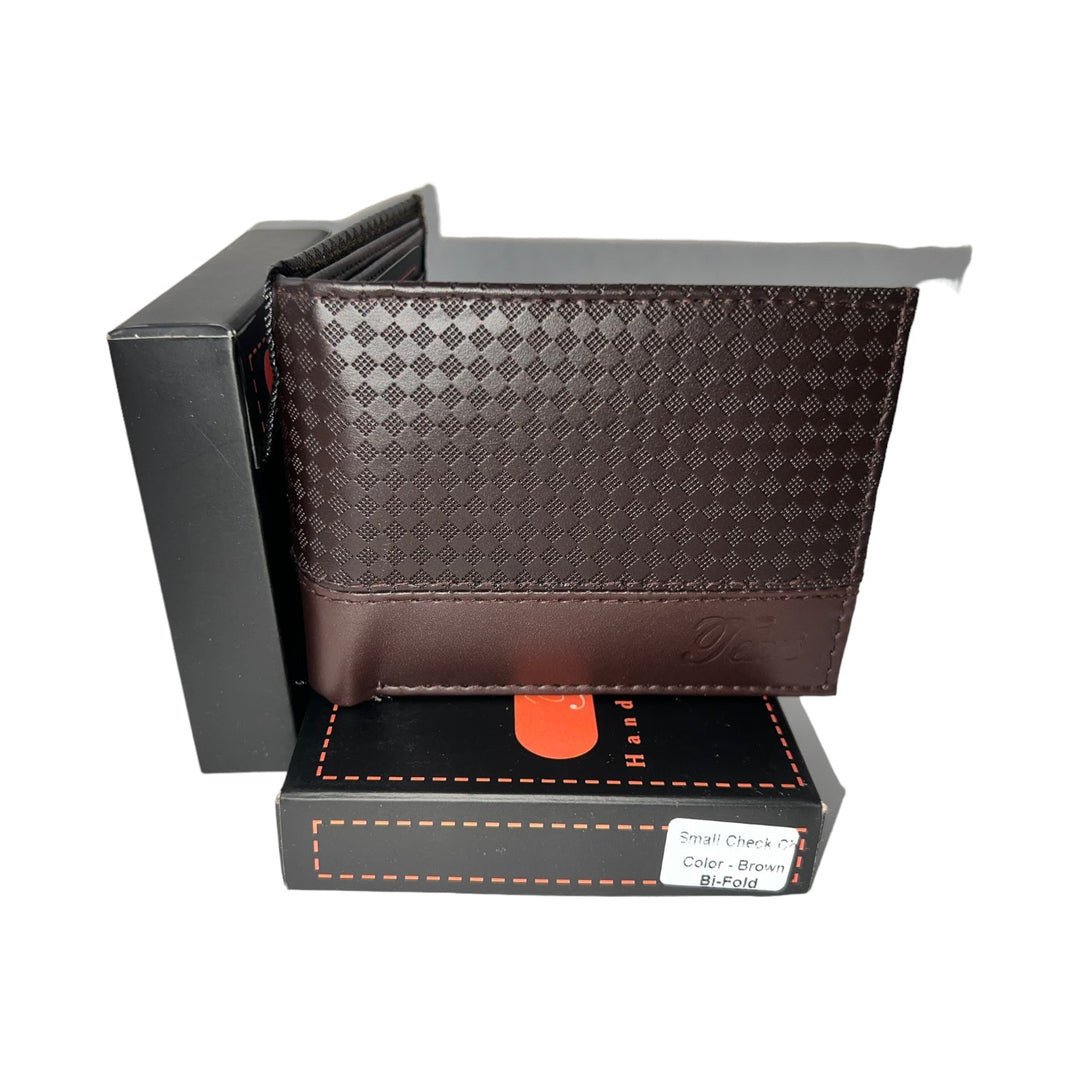 Jems Collection Wallet Reval Distributor Small Check Ch Color-Brown Bi-Fold