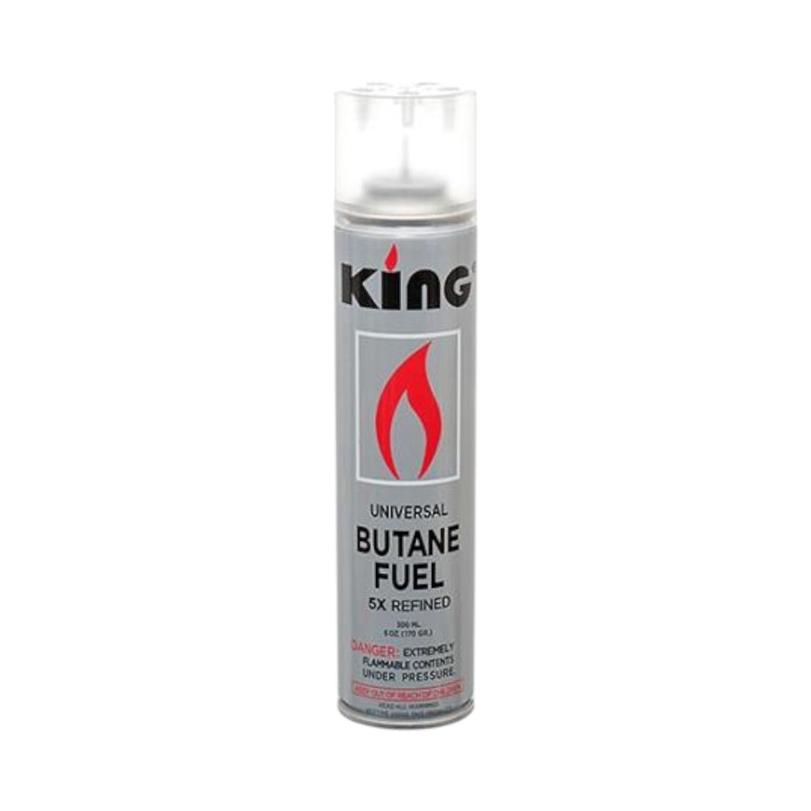 KING Butane Fuel Refill 5X Strength 6 oz Cans 12 Pack-Reval Distributor