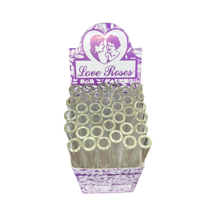 Love Roses Glass Purple 6-Inch 36ct-24 Box | 864 Stems | WHOLESALE VALUE-Reval Distributor
