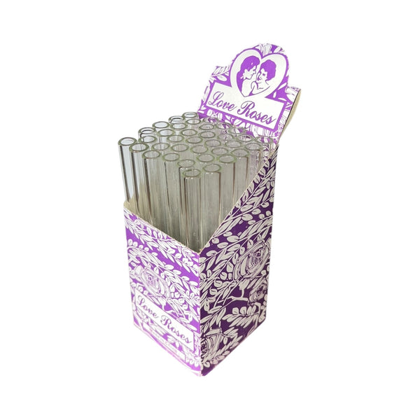 Love Roses Glass Purple 6-Inch 36ct