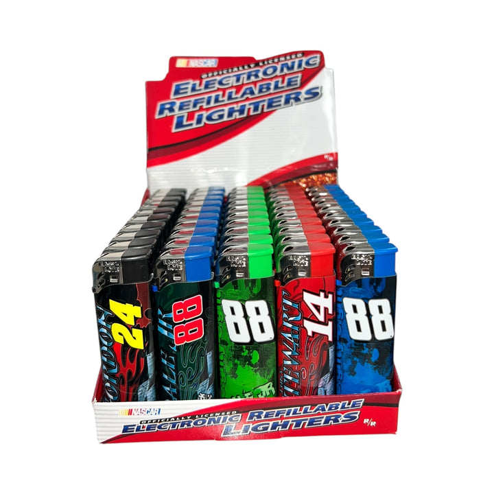 NASCAR Refillable Electronic Lighters 50 Count-Reval Distributor