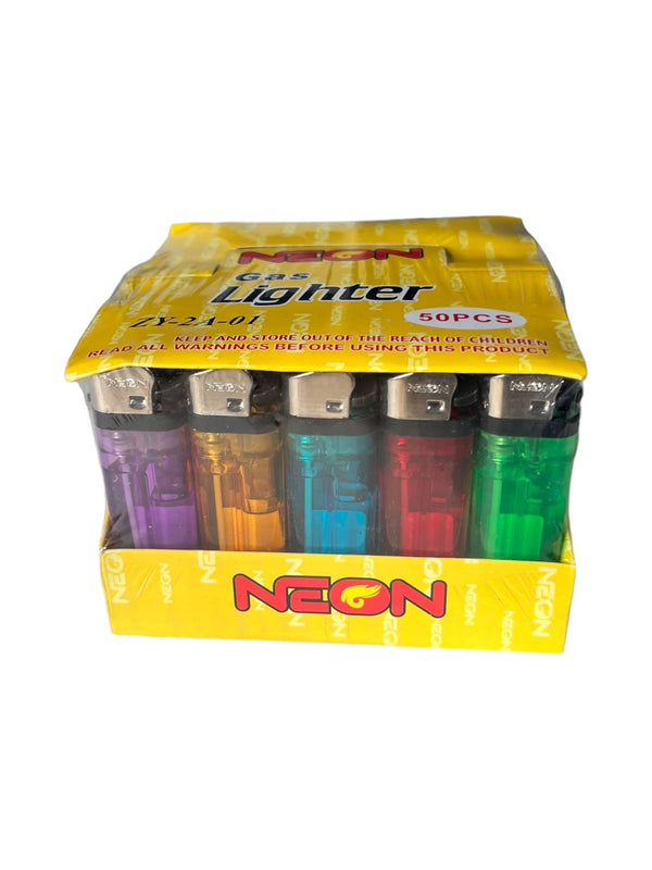 Disposable lighters Neon Gas Lighters 50 Pack