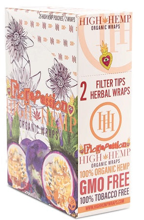Organic Hemρ Wraps (High Hemρ brand) 25-Pack-Flora Passion-719499005617-Reval Distributor