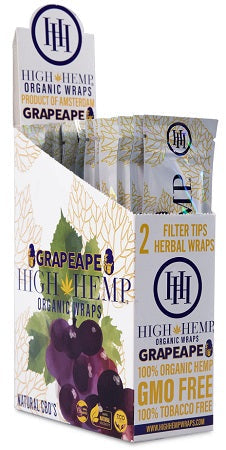 Organic Hemρ Wraps (High Hemρ brand) 25-Pack-GrapeApe-719499005143-Reval Distributor