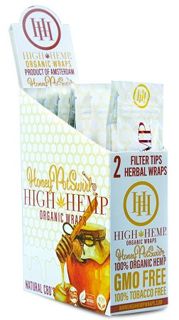 Organic Hemρ Wraps (High Hemρ brand) 25-Pack-Honey Pot-719499005112-Reval Distributor