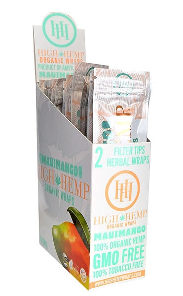 Organic Hemρ Wraps (High Hemρ brand) 25-Pack-Maui Mango-719499005051-Reval Distributor