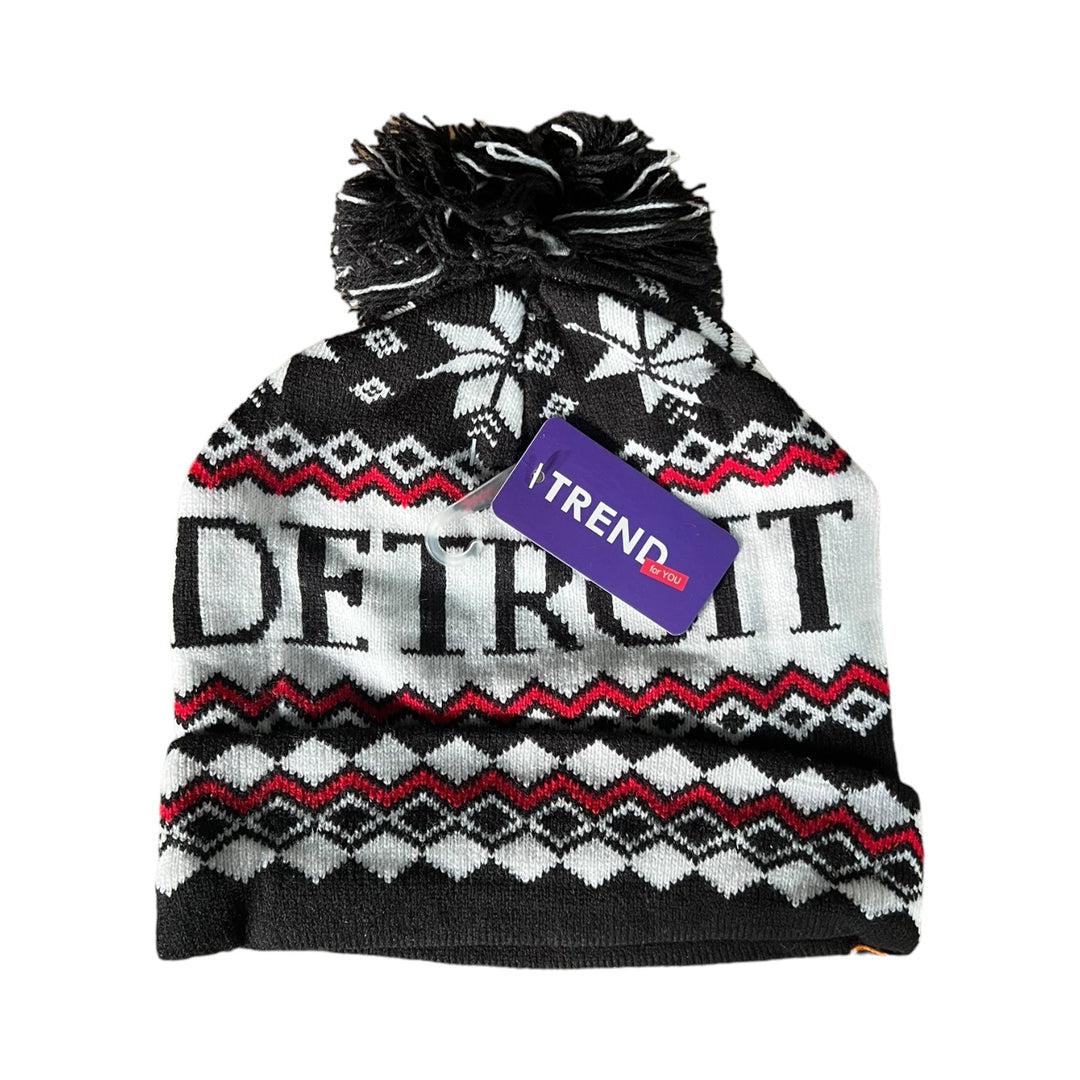 Pom Pom Hats Detroit 12-Pack-Black-Reval Distributor
