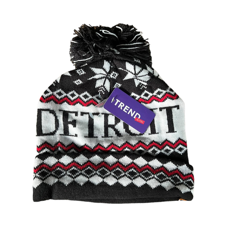 Pom Pom Hats Detroit 12-Pack-Black-Reval Distributor