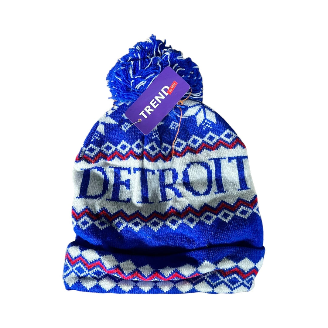 Pom Pom Hats Detroit 12-Pack-Blue-Reval Distributor