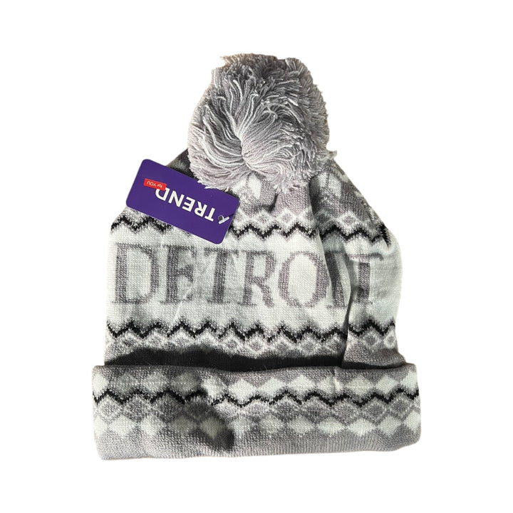 Pom Pom Hats Detroit 12-Pack-Gray-Reval Distributor