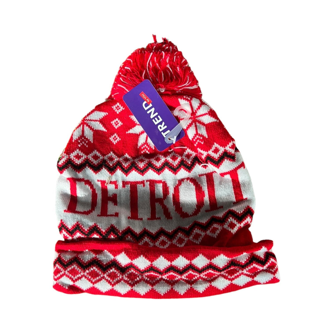 Pom Pom Hats Detroit 12-Pack-Red-Reval Distributor