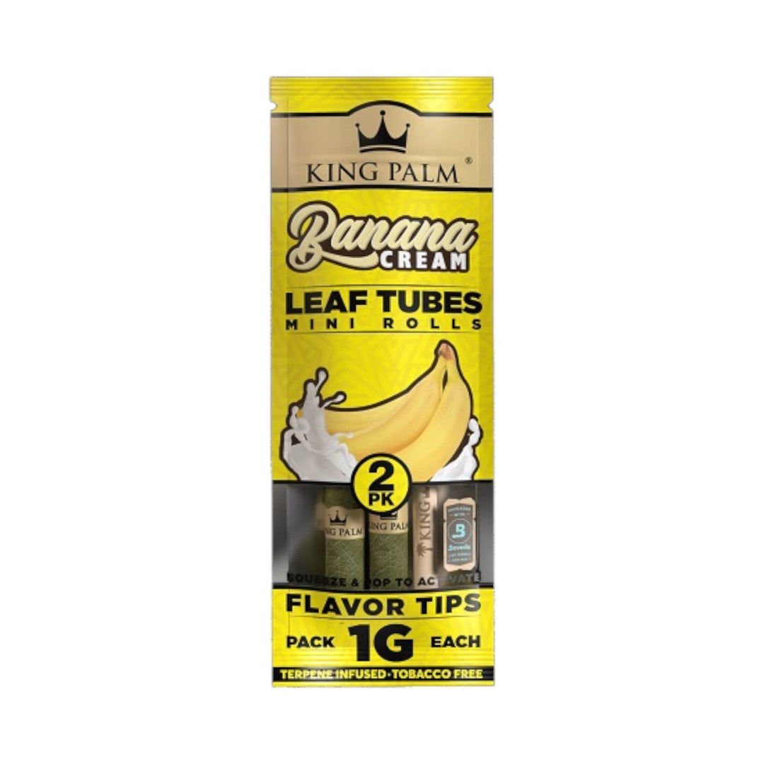 Pre-rolled Mini Rolls (King Palm Brand)| 20 Packs of 2-Banana Cream-40850018987057-Reval Distributor