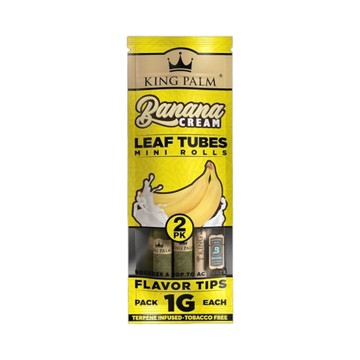 Pre-rolled Mini Rolls (King Palm Brand)| 20 Packs of 2-Banana Cream-40850018987057-Reval Distributor
