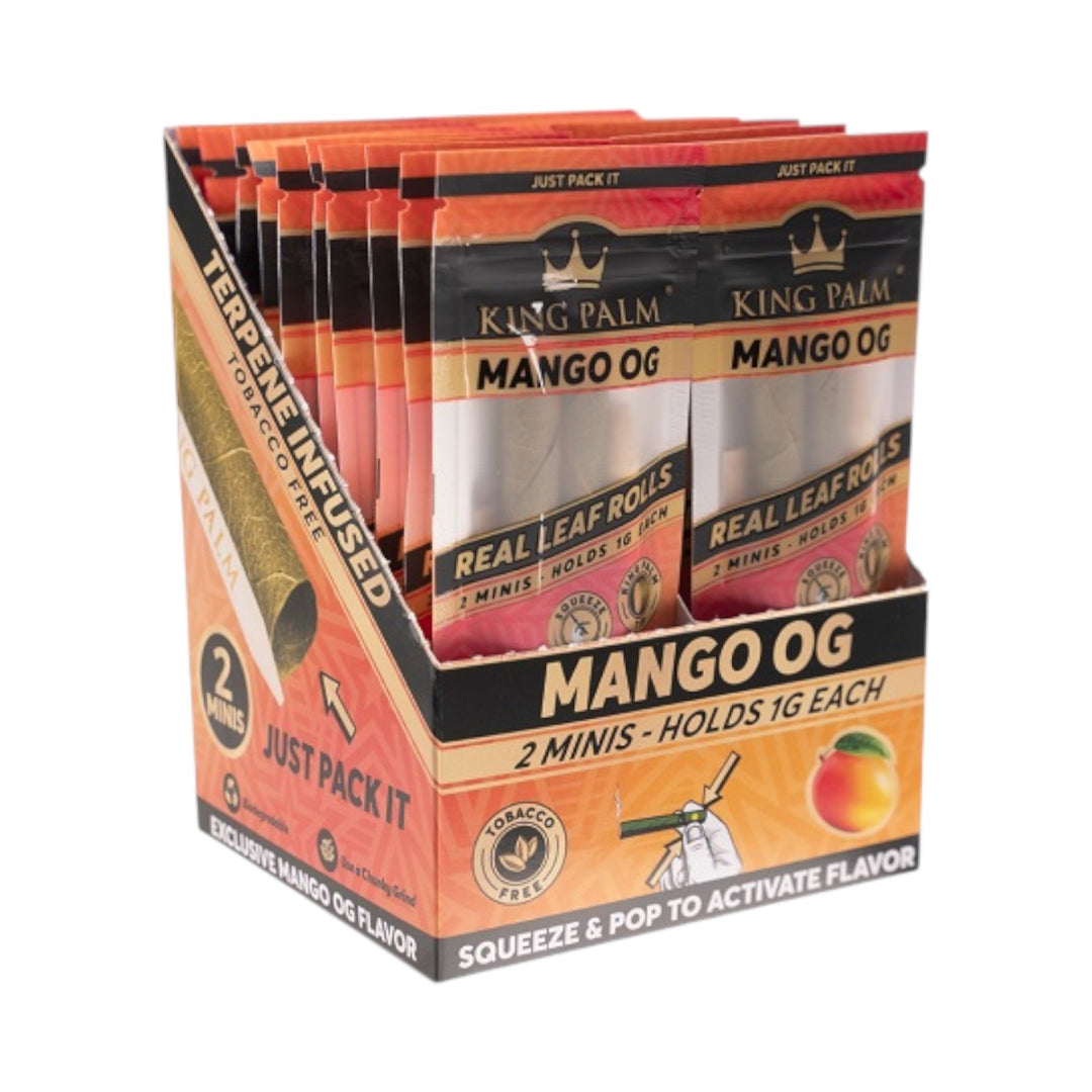 Pre-rolled Mini Rolls (King Palm Brand)| 20 Packs of 2-Reval Distributor