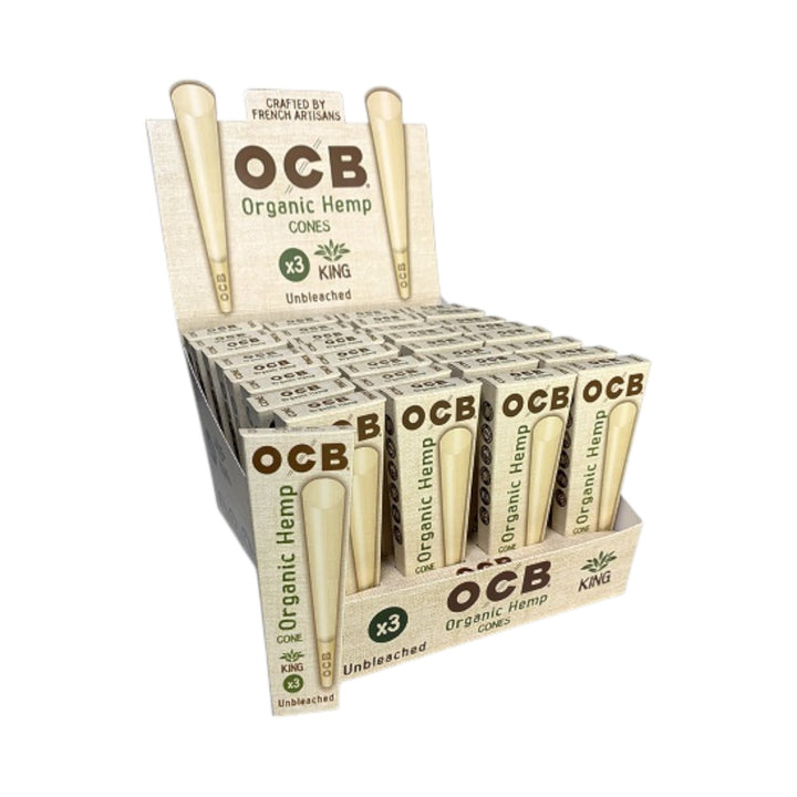 Pre-rolled Organic Cones (OCB BRAND)-King Size | 32 Packs of 3-077170126335-Reval Distributor